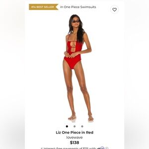 REVOLVE Lovewave Red One Piece Swimsuit